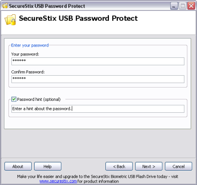 password beskyttelse af usb