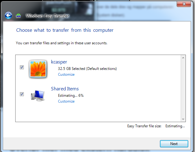 Windows backup ekstern harddisk